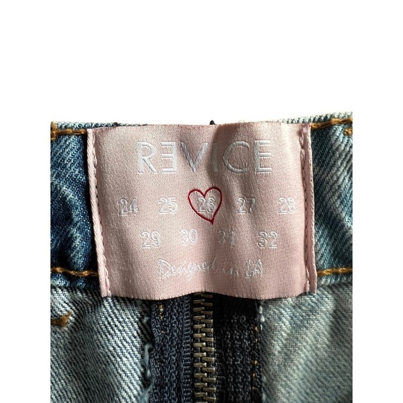 REVICE Yin Yang Two Tone Zip Crotch High Rise Straight Leg Jeans Size 26 - Picture 7 of 10